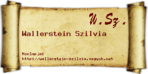 Wallerstein Szilvia névjegykártya