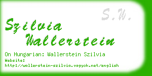 szilvia wallerstein business card